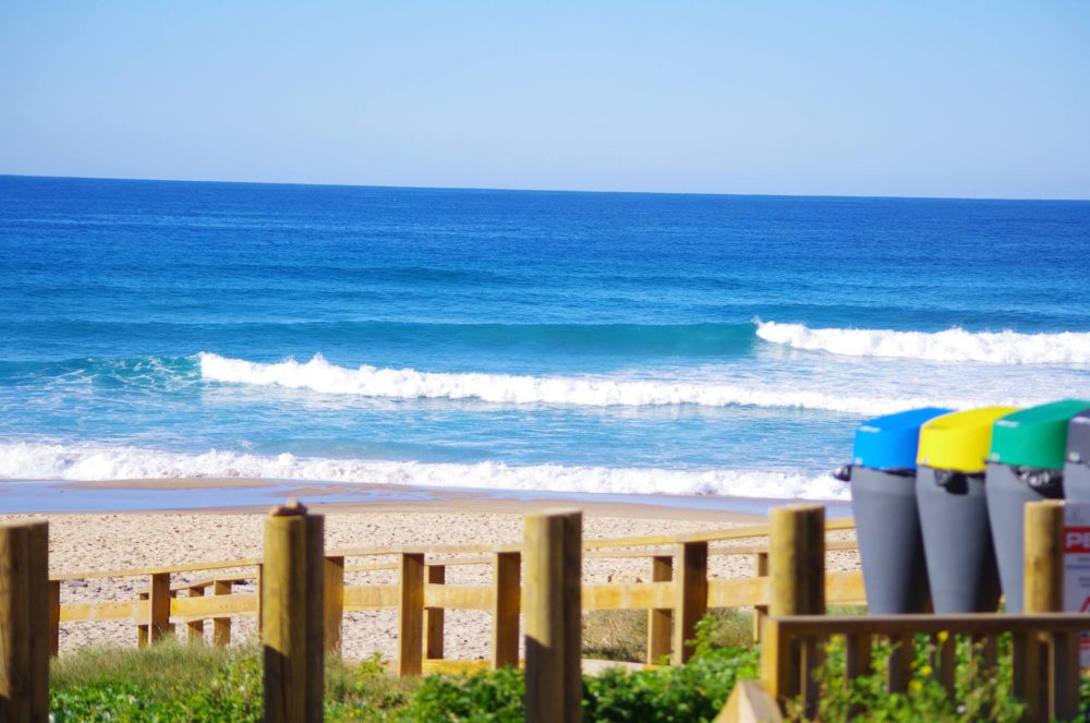 Surfcamp in Algarve beach view