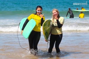 Surf School Teens Camp Lisbon friends after surf session