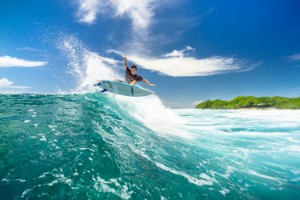 Surfing in Maldives