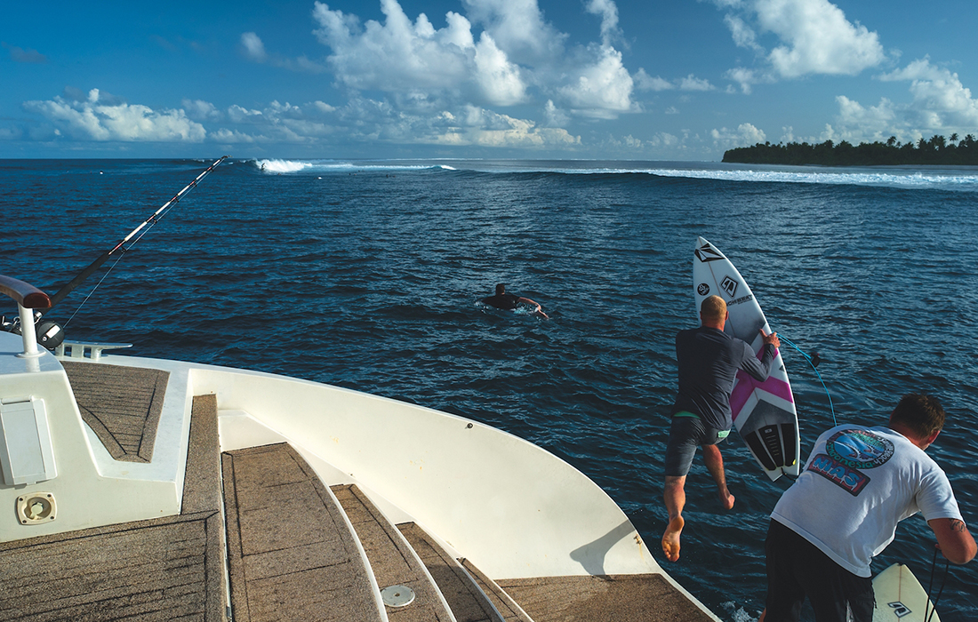 Surf coaching in the Maldives