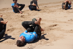 stretching surf Nomad Surf Camp - Young Adults 18 - 21 years old, GALICIA retreats for adults surf camp lessons children teen summer young adult best nomad kid bali canggu beginners uluwatu france moliets portugal algarve lisbon