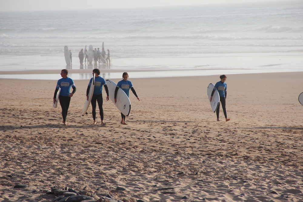 after surfing Nomad Surf Camp - Young Adults 18 - 21 years old, GALICIA retreats for adults surf camp lessons children teen summer young adult best nomad kid bali canggu beginners uluwatu france moliets portugal algarve lisbon
